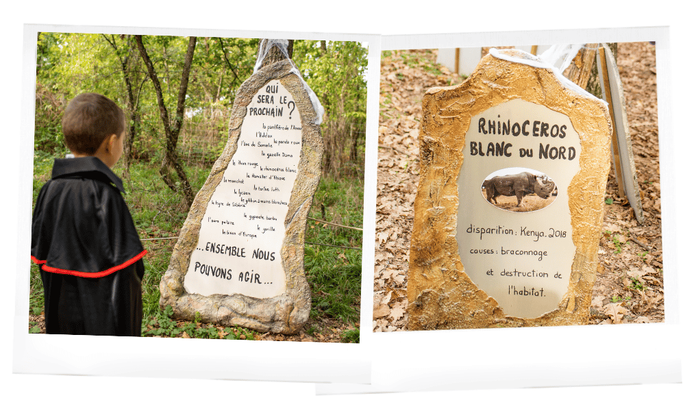 Cimetière des espèces disparues au zoo Peaugres